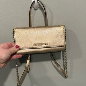 Michael Kors Metallic Gold Crossbody Bag